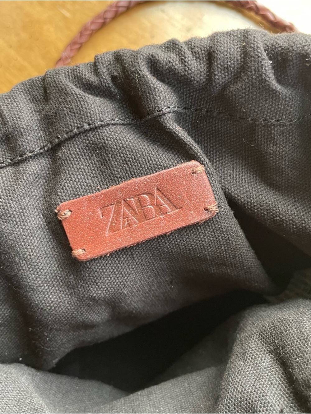 Zara Braided Woven Buffalo Leather Bucket Shoulder Bag - Brown - Picture 7 of 16